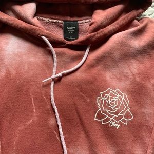 OBEY dusty rose tie dye hoodie